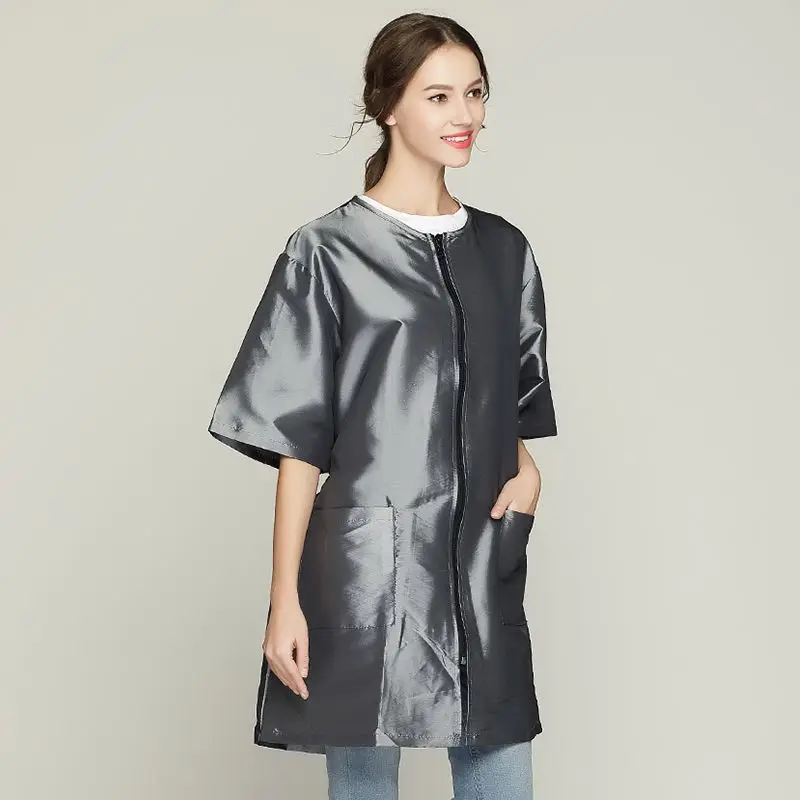 이발사 작업복 누출 방지 물 비 스틱 헤어 작업복 정전기 방지 가운 헤어 살롱 유니폼 애완 동물 미용 작업복 Y0624