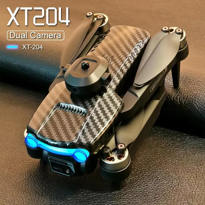 2024 브러시리스 드론 HD 듀얼 카메라, 광학 흐름 포지셔닝, 360 ° 장애물 회피, 와이파이 FPV RC 접이식 쿼드콥터, XT204, 신제품 