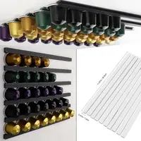 Coffee Capsule Holder Wall-mounted Punch-free Coffee Organizer Plastic Vintage Capsules Storage Rack Coffee Tabletop Decoration 1
