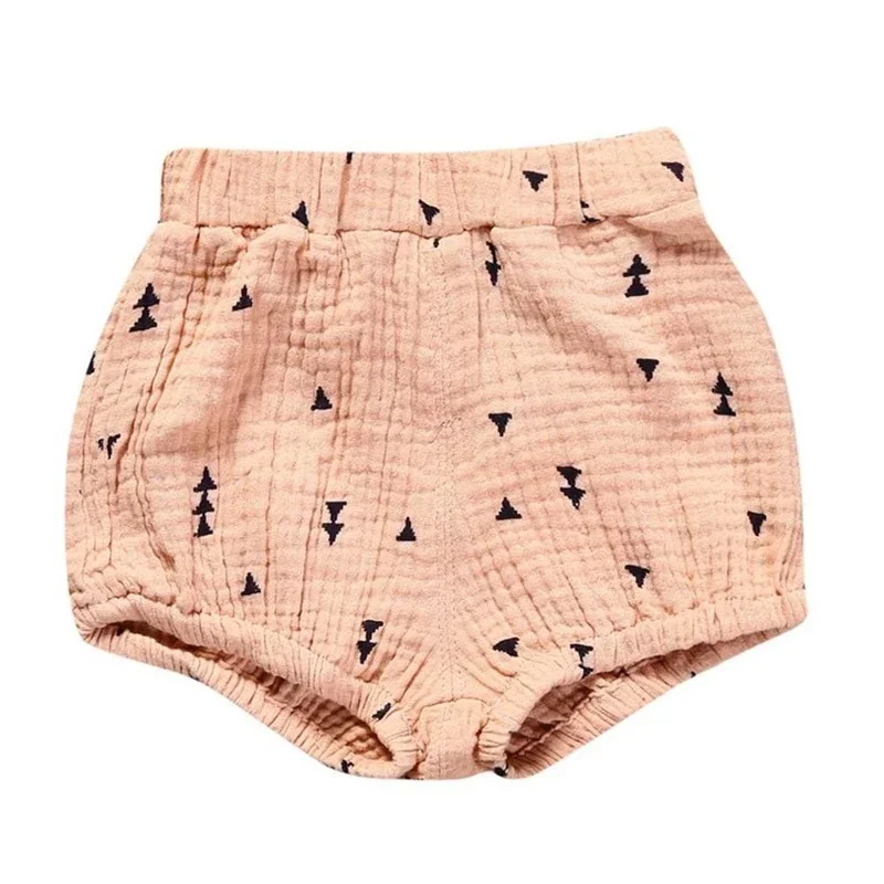0-5Y Kawaii Newborn Baby Bloomers PP Pants Cotton Linen Triangle Solid Dot Girls Shorts Summer Trouser Toddler kids shorts kids trousers