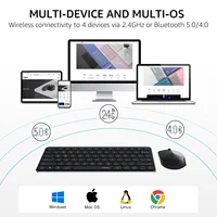 Rapoo 9010M/E9050L/E9350L Multi-Device Wireless Bluetooth Keyboard 2.4G/Bluetooth 5.0/4.0 Support 4 Devices - Image 2