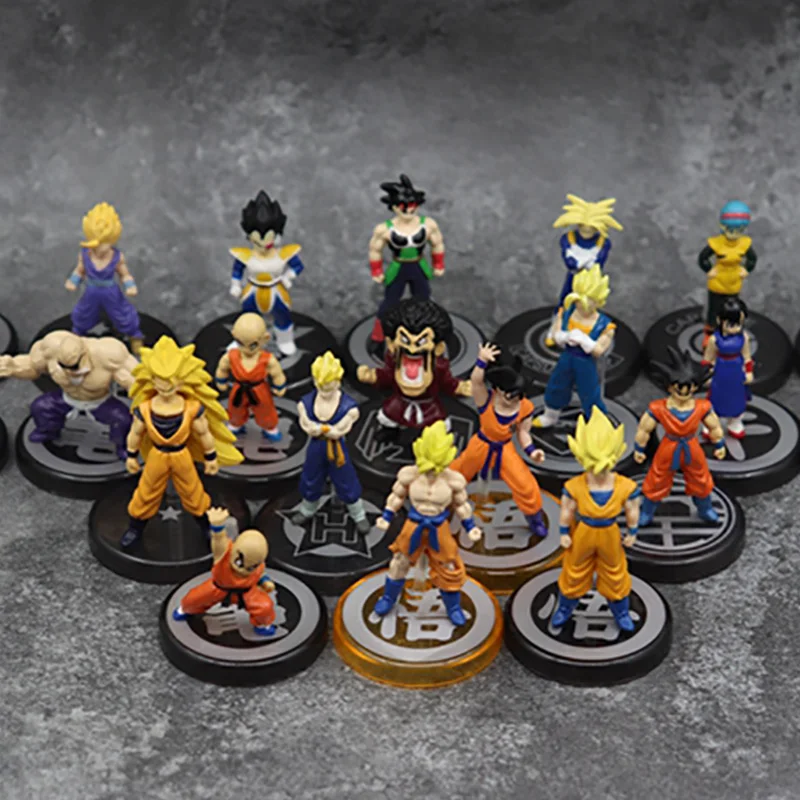 Dragon Ball Action Figure Son Goku Burdock Vegetto Trunks Master Roshi Kuririn Hercule Bulma Chichi Scacchi Modello Ornamento Giocattoli