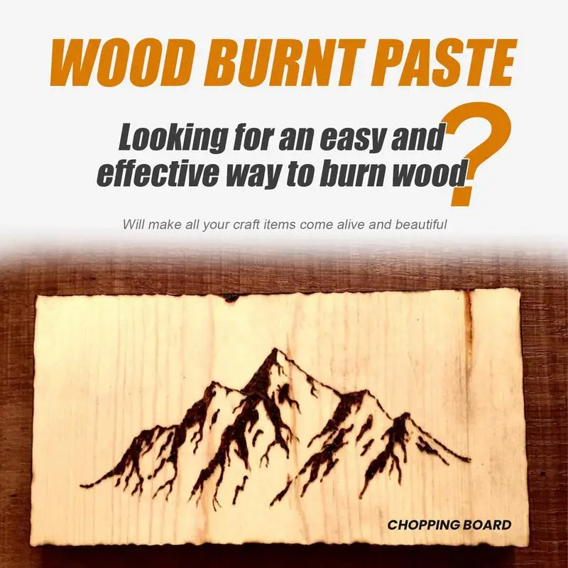 Wood Burning Paste Crafting Gel For Pyrography Creation Heat Sensitive Wood Burning Gel Professional Burn Torch For Artists wood burning gel