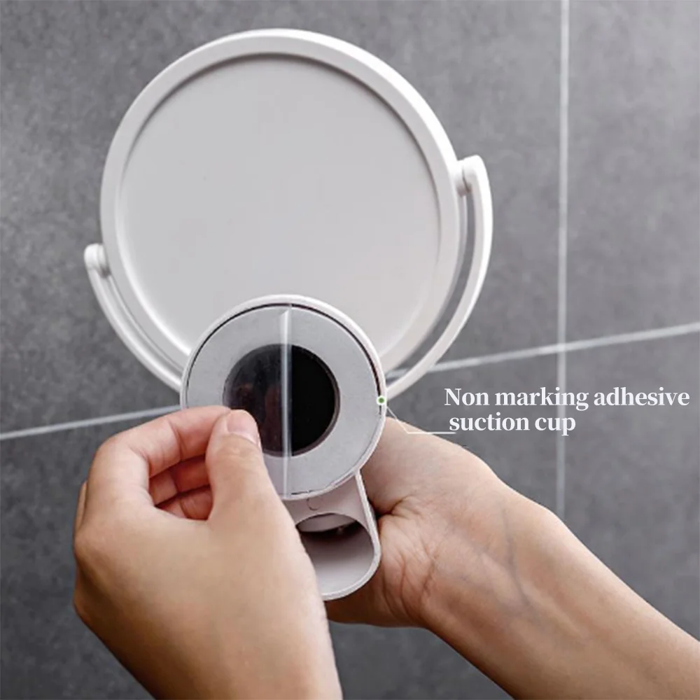 Wall Mounted Folding Arm Extend Bathroom Mirror 3X Magnification Double Side Makeup Mirrors 360 Degree Rotation 5