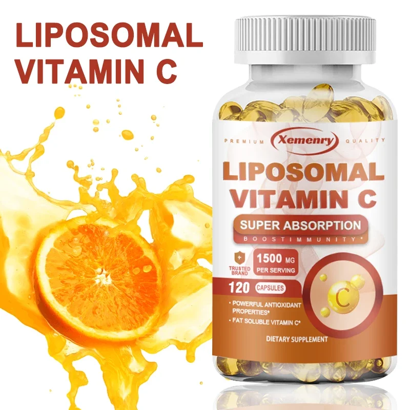 Liposomal Vitamin C 1500 mg Highly Absorbable Fat Soluble VIT C - Vegan Non-GMO