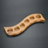 6 Holes Glass Holder Cup Rack Barware Accessories Organizer Serving Tray Kitchen Storage Wood for Club Party Bar 3