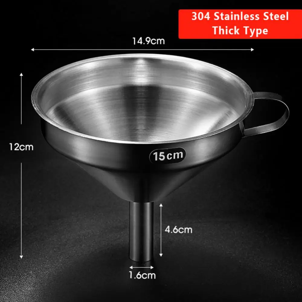 Stainless Steel Funnel Kitchen Funnel Wide Mouth Detachable Filter Metal Kitchen Gadgets wide mouth funnel,stainless steel funnel,kitchen funnel