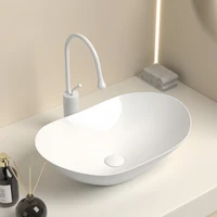 Modern Oval Ceramic Vanity Sink, 16.3"X9.8" - Elegant Bathroom Washbasin With Drainage Accessories (Faucet Not Included) 1
