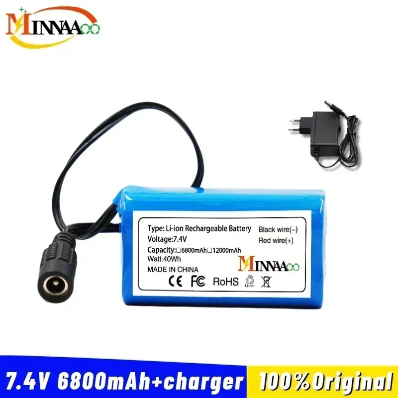

Upgrade7.4V 12800Mah 6800Mah Battery For T188 T888 2011-5 V007 C18 H18 So on Remote Control RC Fishing Bait Boat Parts 1/3pcs