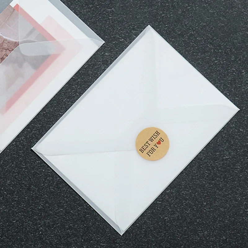 Kraft Paper Envelopes Mailing Envelopes Mini Envelopes Window Envelopes Gift Card Envelopes 10pcs/lot Blank Translucent Envelope for Invitations Postcards European Giftbox Message Card Wedding Business Letters