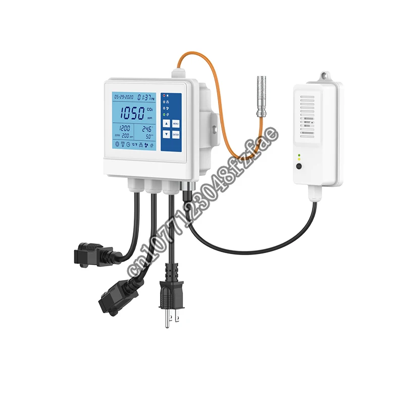 

CO2 & Controller (Relay Function) with Remote Sensor for regulator and fan for mushroom greenhouse tent