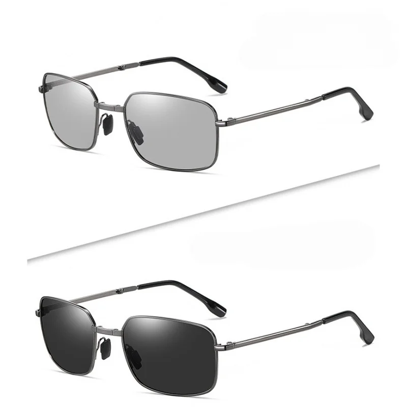 Folding Photochromic Polarized Sunglasses Men Driving Square Alloy Frame Outdoor anti glare sunglasses polarized sunglasses photochromic sunglasses driving glasses