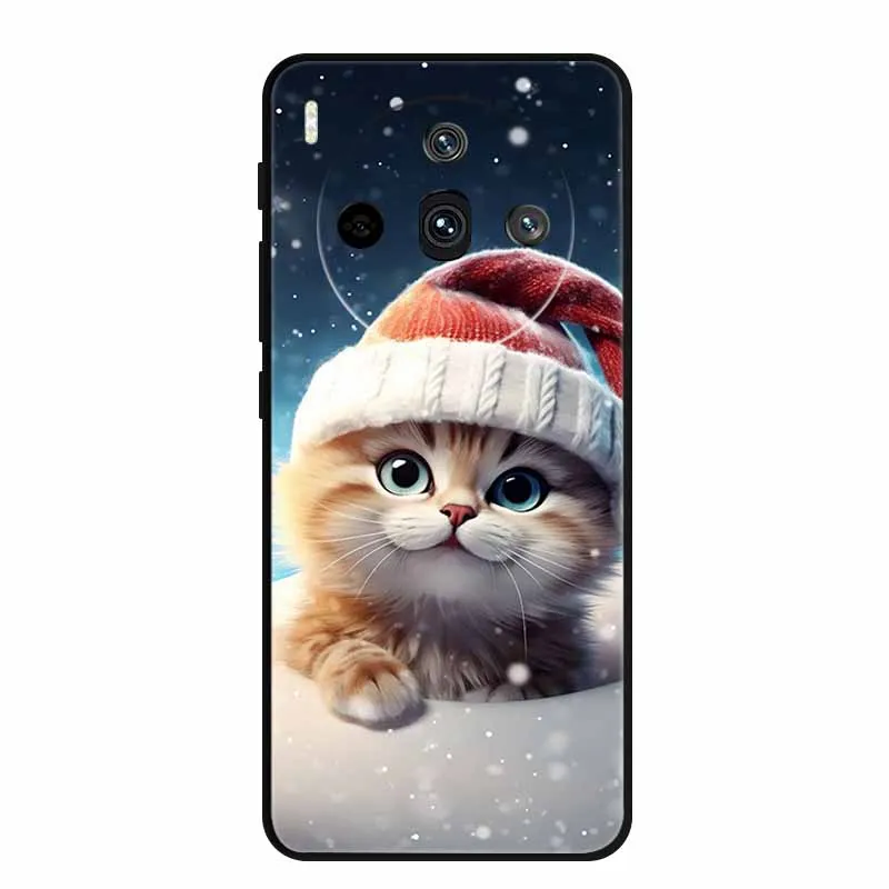 Sleek Black Silicone Fashion Phone Case – 6.78 Soft Back Cover