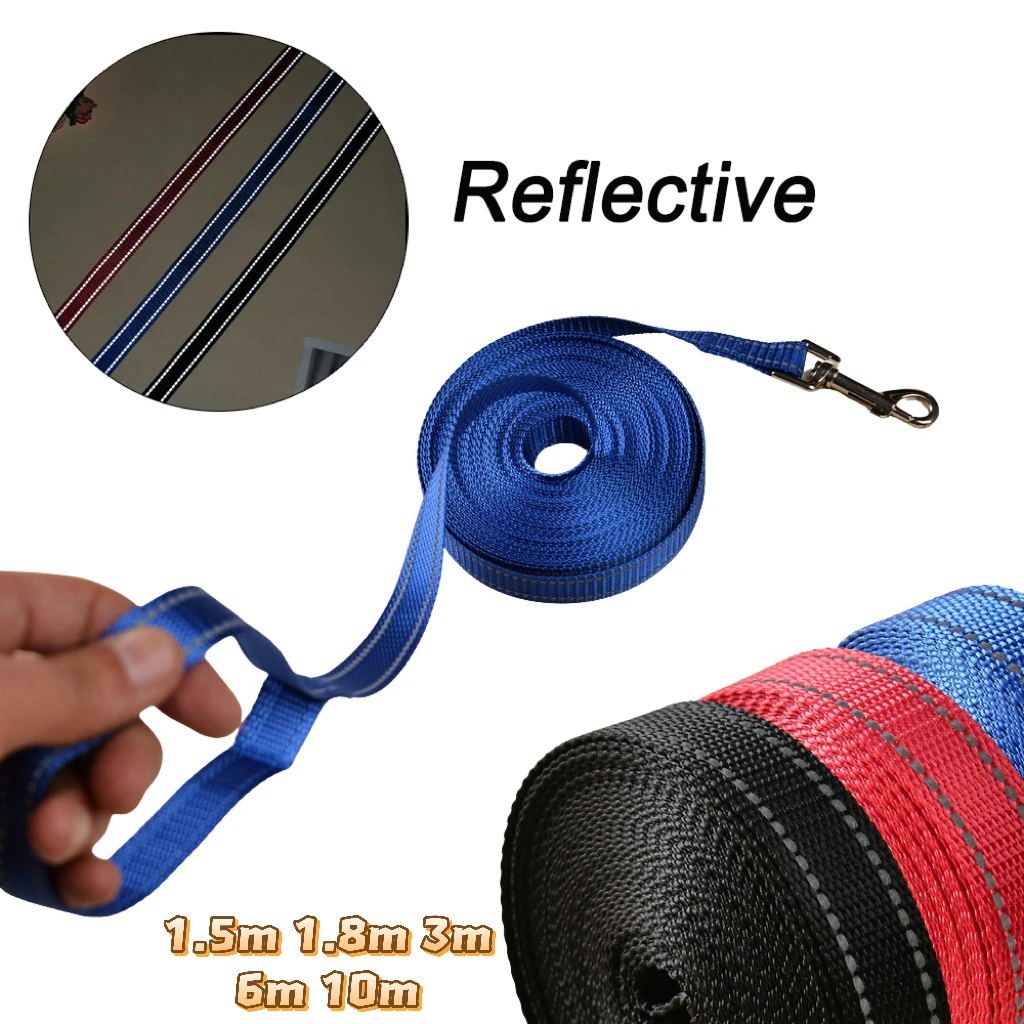 Reflective Pet Dog Leash For Small Medium Large Dogs Cats Nylon Hiking Training Belt Puppy Rope Golden Retriever Teddy Supplies Reflective Pet Dog Leash For Small Medium Large Dogs Cats Nylon Hiking Training Belt Puppy Rope Golden Retriever Teddy Supplies