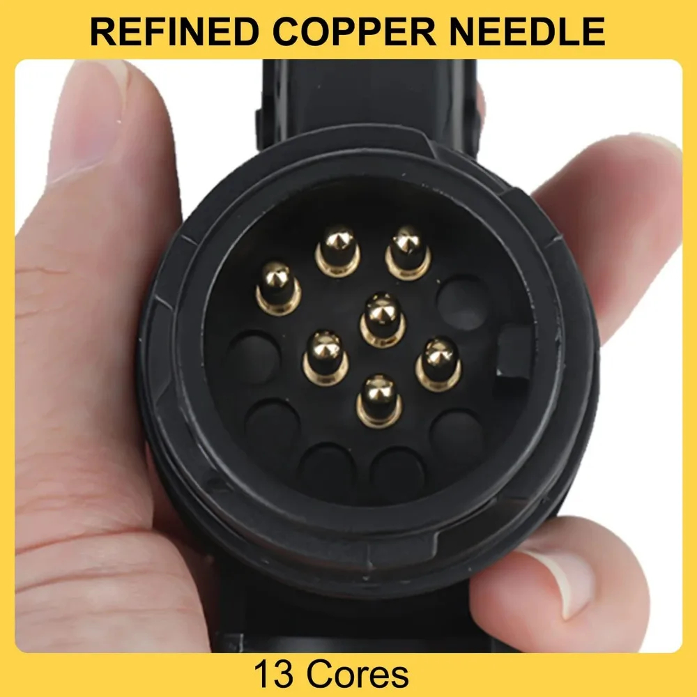 13 Pin to 7 Pin Towing Adaptor Trailer Caravan Truck Towbar Car Plug Adapter 12V Waterproof Electric Socket Converter Connector