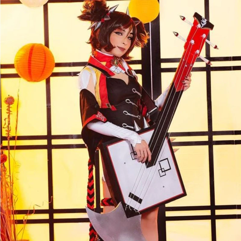 Cosplay Costume ROLECOS Genshin Impact XINYAN Cosplay Costume Game Genshin Impact Cosplay Costume for Women Halloween Suit Sexy Outfit