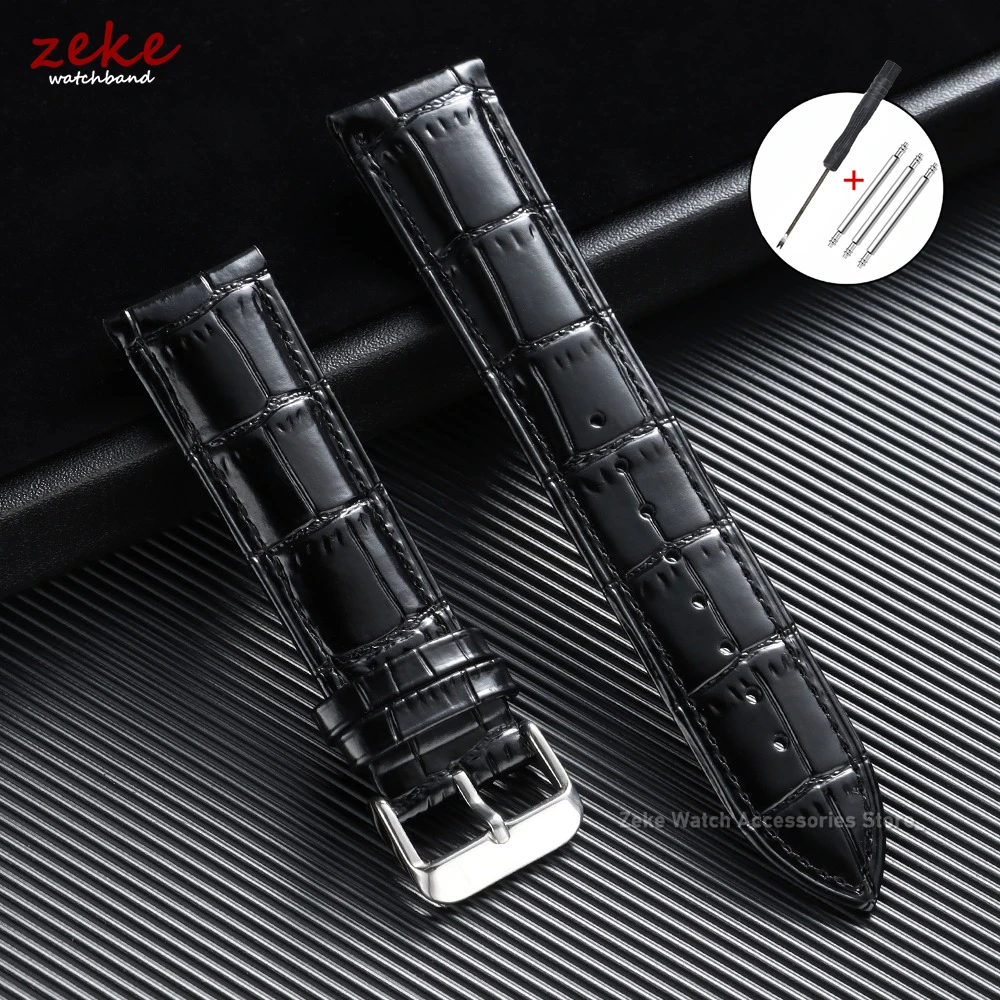 Elegant Leather Watch Band - Universal Slim Strap
