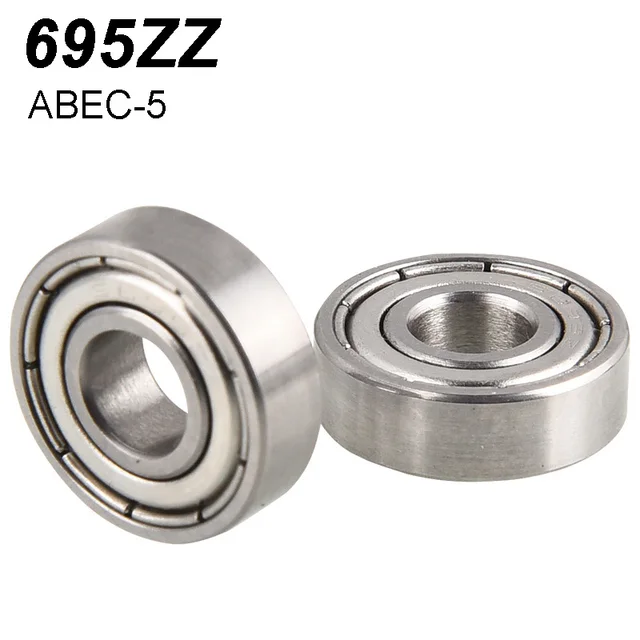 10Pcs 695ZZ Bearing ABEC-5 Mini Miniature Metal Shielded Ball Bearings 695 ZZ For Skateboard Roller Skate Wheel Motor 3D Printer