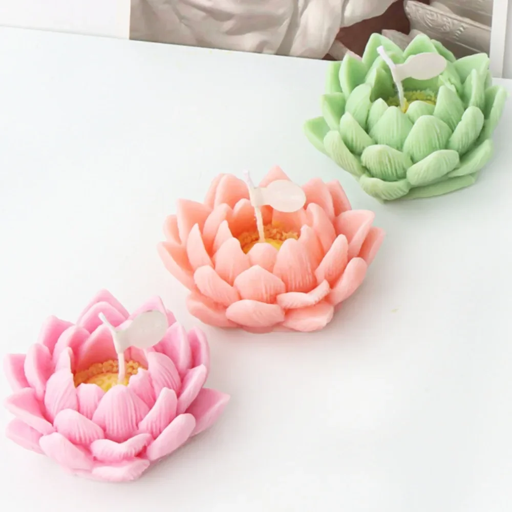 3D Lotus Flower Silicone Mold For Resin, Candle Making, Soap & Crafts - 6.5x4.5cm, Reusable DIY Mold, Home Decor Tool