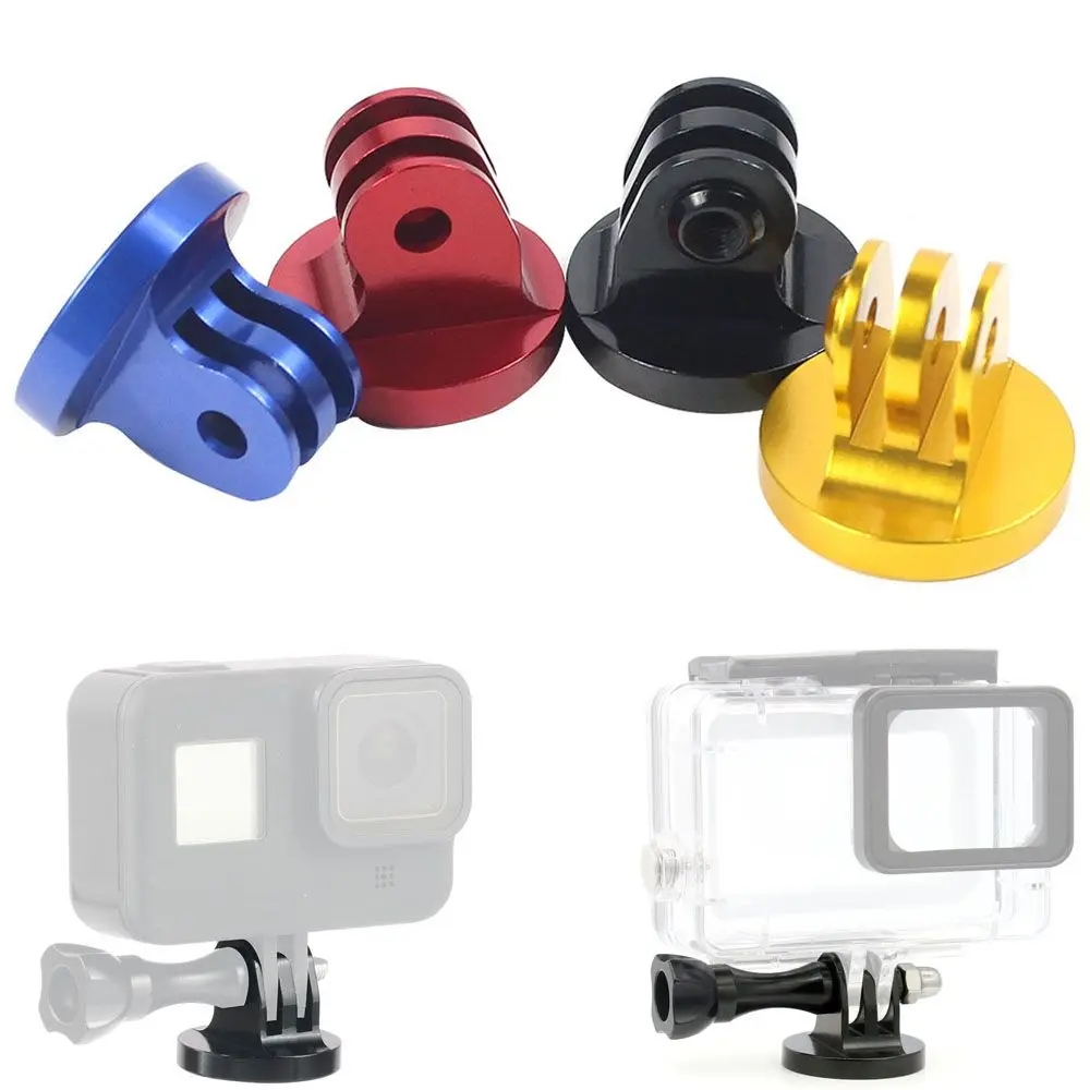 Aluminium Alloy Tripod Mount Adapter Base 1/4 Thread Adapter CNC 1Pcs for GoPro For Hero 10 9 8 7 6 5 4 Action Camera Accessory