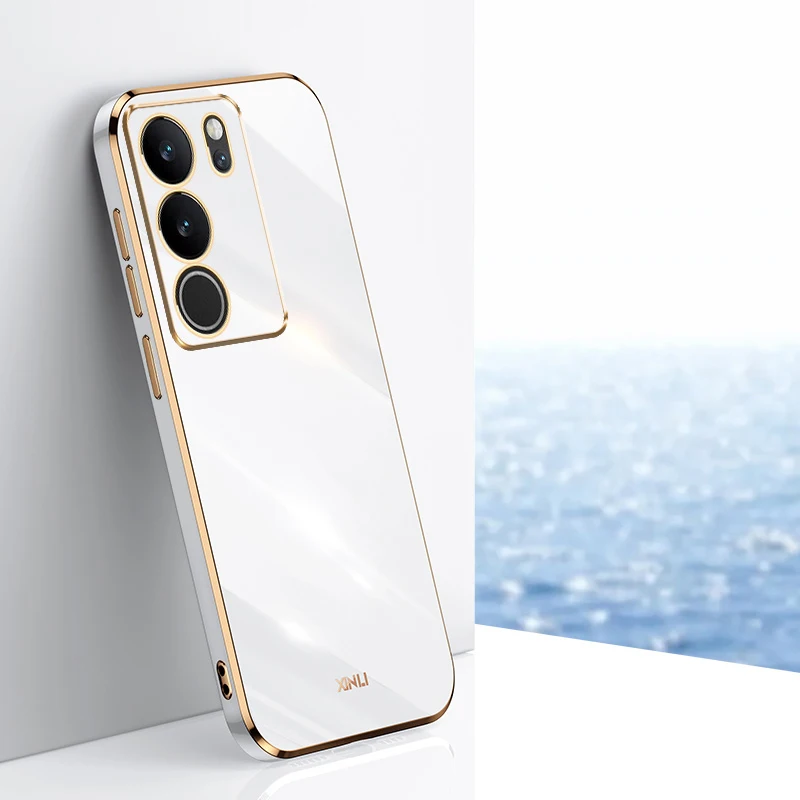 Luxury Square Plating Shockproof Silicone Phone Case Back Cover