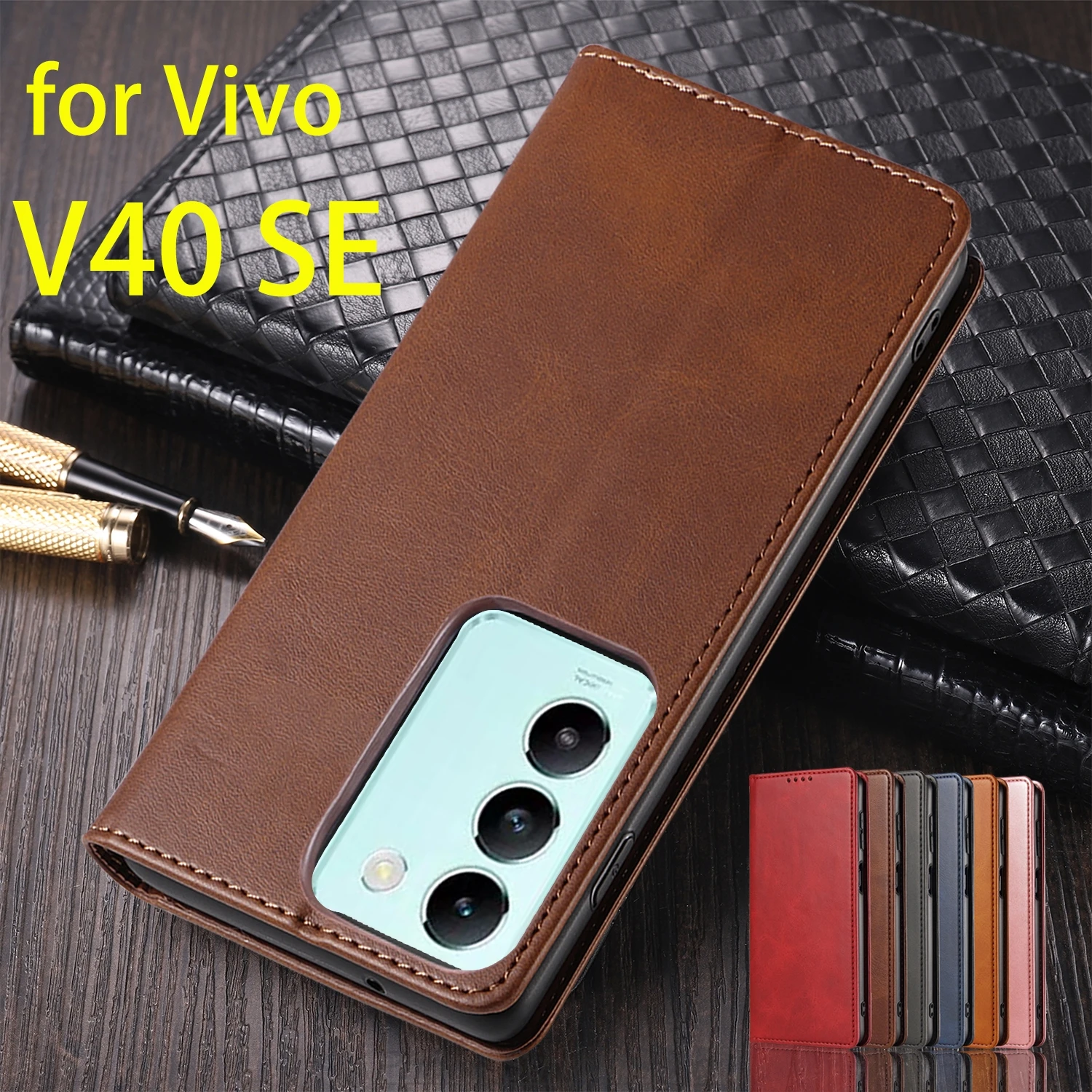 

Кожаный чехол для Vivo V40 SE