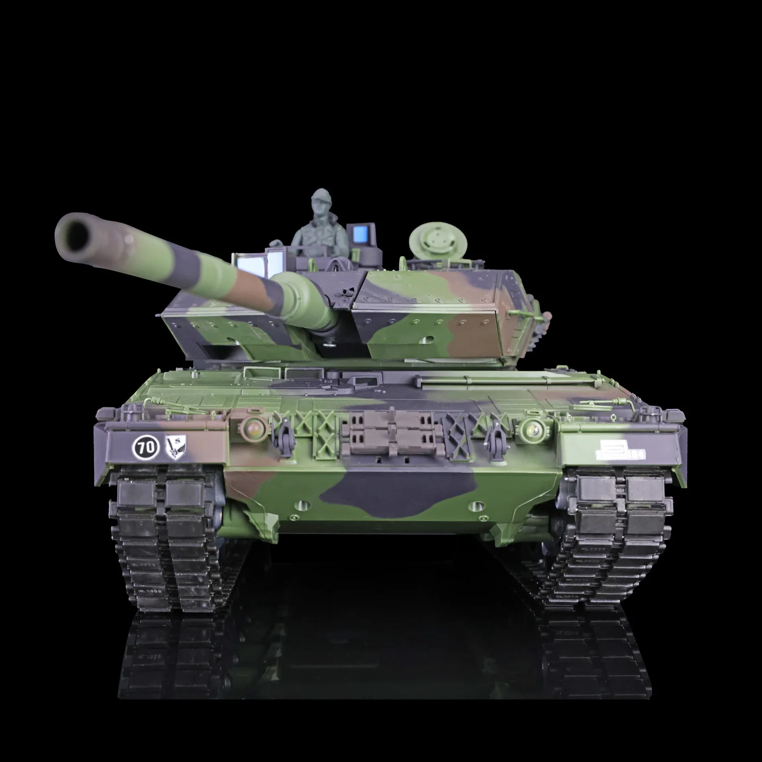 2.4G HENG LONG 1/16 Scale 7.0 Plastic Leopard2A6 RTR RC Tank Barrel Recoil 3889 Remote Control Toys for Boy BB TH17574-SMT4 5