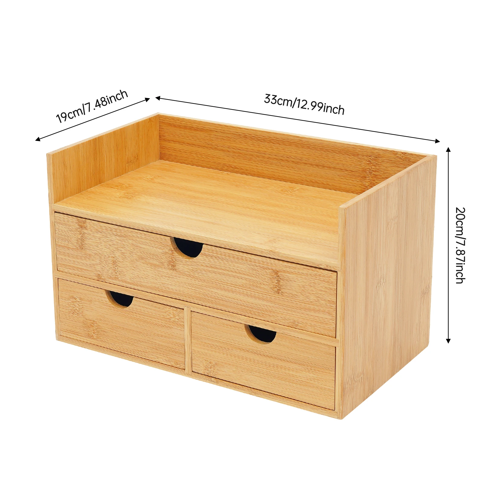 Organisateur de bureau en bambou, mini tiroir de bureau en bambou, boîte de rangement pour bureau et maison, aucun assemblage requis S8be31dfc14a649db98516637918f379bh