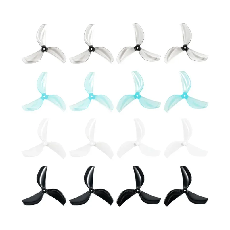 Paquet de 16 hélices de drone FPV micro en Black, emballage d'origine, vue d'ensemble.