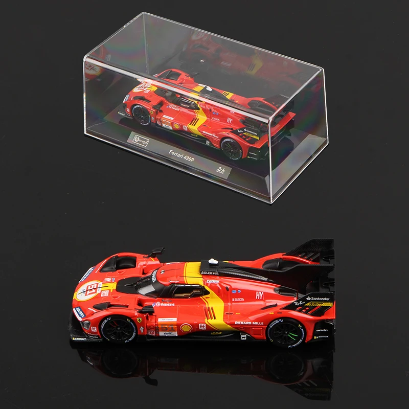 부라고 1:43 레이싱카 모델 (먼지 커버 포함) 시리즈 합금 미니어처 다이캐스트 레이싱 정적 장난감 499P 296 GT3 963 911 GT3 SC63