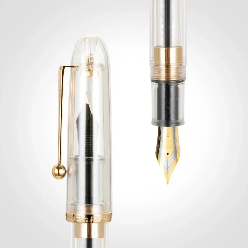 Jinhao 9016 Fountain Pen Acrylic Transparent Color Elegant Pens M/F/EF Extra Fine Nib Writing Office School Supplies Stationery 4