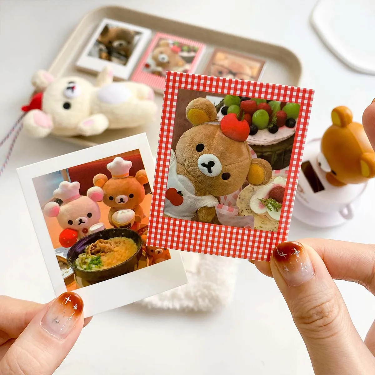 Cute Bear Polaroid DIY Scrapbook Decor Memo Pads Vintage Kawaii Plush Photo Cards