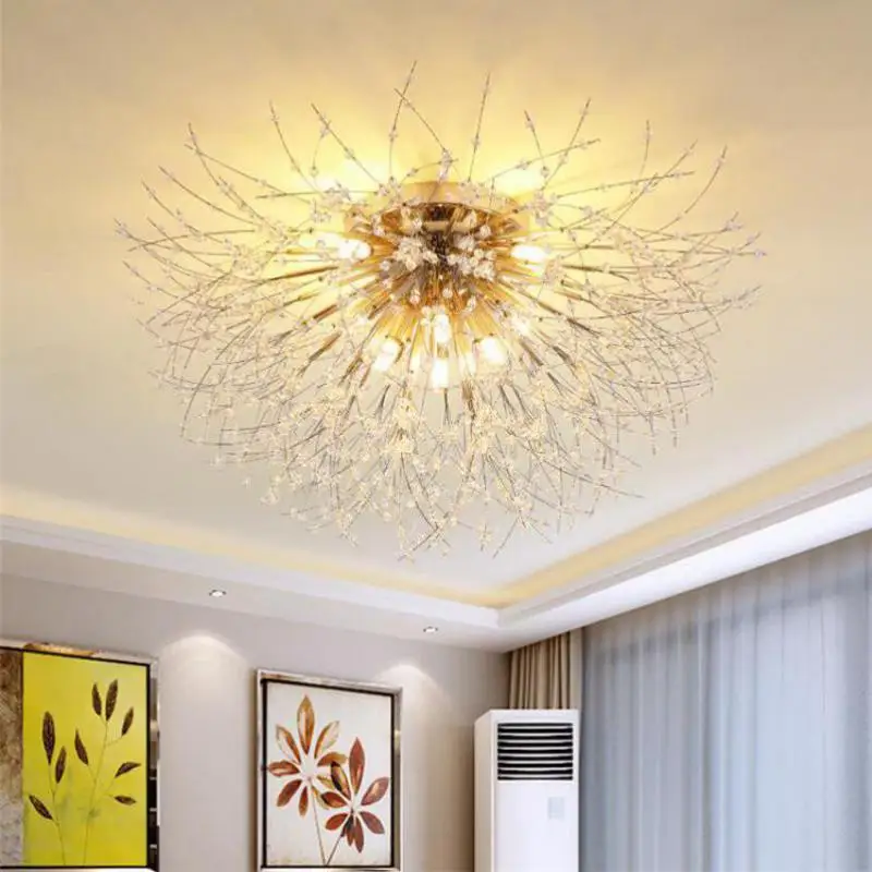 

Luxury Dandelion Ceiling Lamp Crystal Corridor Balcony Bedroom Flowers Sky Star Ceiling Light For Living Room Home Lighting