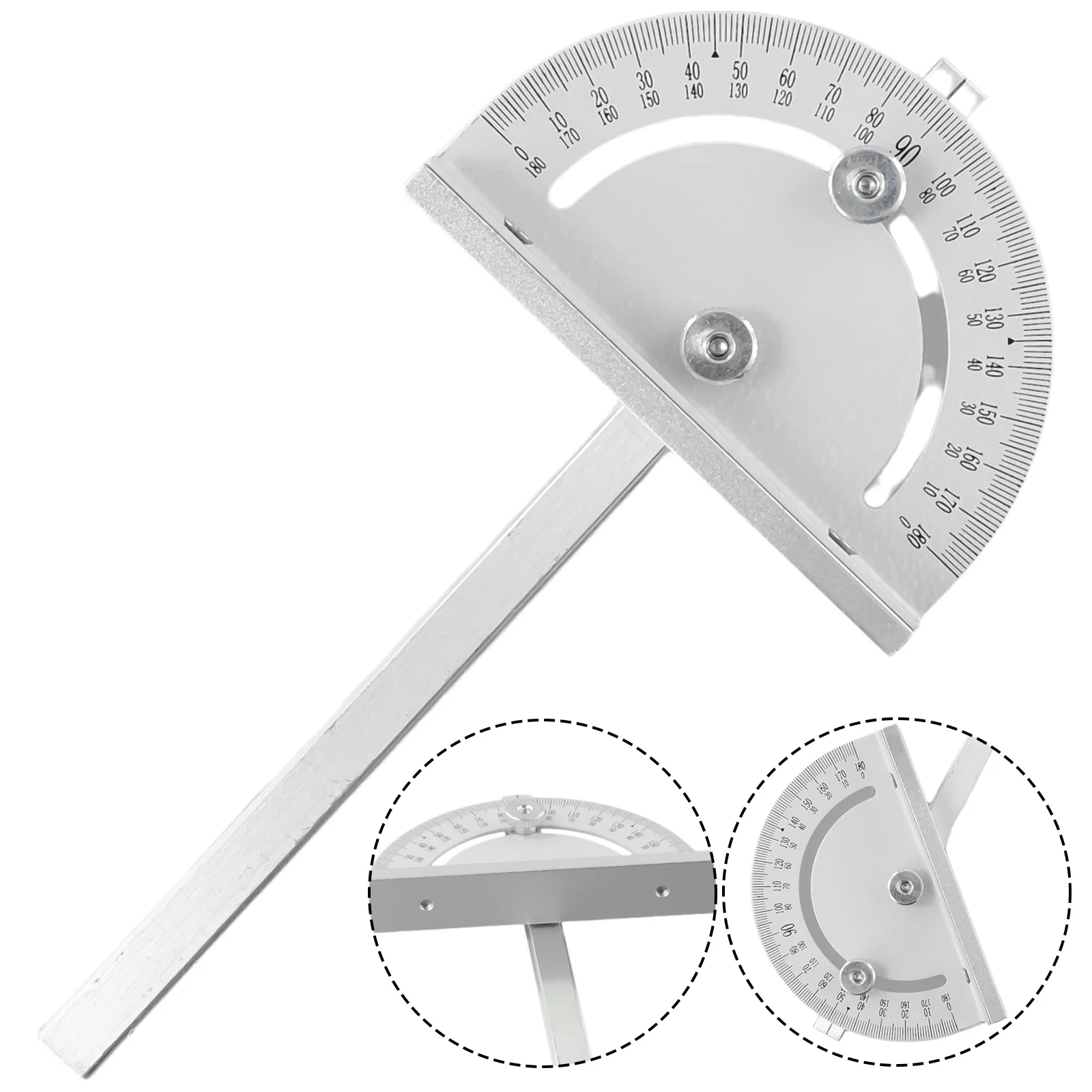 Angle Ruler 180 Degree Protractor Metal Finder Guage Goniometer Measure Stainless Steel Ruler Woodworking Machinery Parts