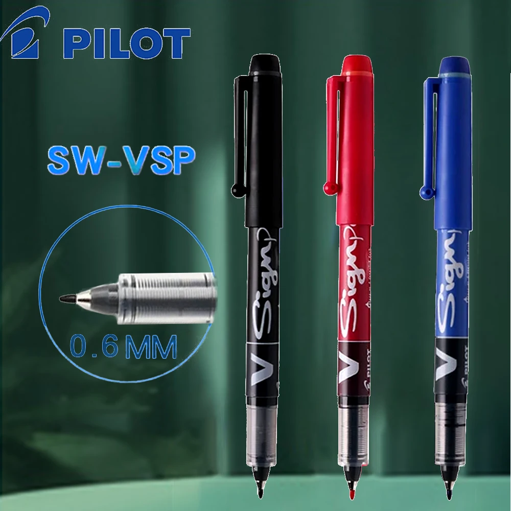 6 Japanese PILOT Signature Pens SW-VSP Large Capacity Sketch Fiber Painting Pens 0.6MM Sketch Business Office for Students