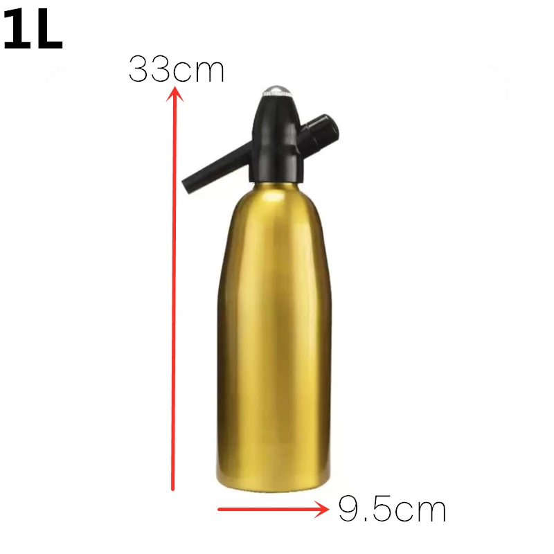 1L Sparkling Water Maker Flavor Soda Blaster CO2 Cocktail Bubble Drinks Pressurizer Soda Siphon Accessories Aluminum Bar Tool