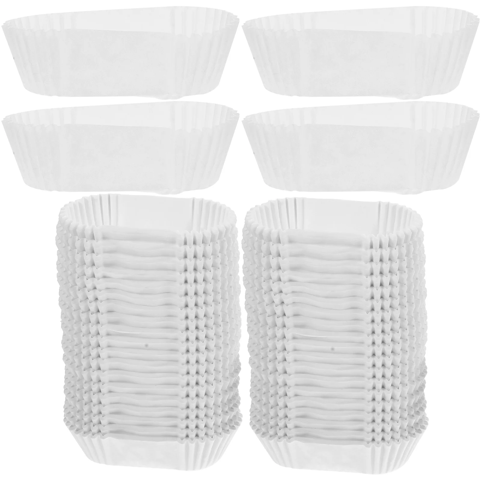 

Doitool Paper Bowls 1000Pcs Loaf Bread Baking Liners Oval Cake Paper Tray Bread Baking Cups Regular Ridged Elliptical Paper