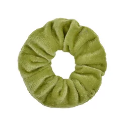 Variety Pack of Velvet Scrunchies in Solid Colors - Hair Ties & Ponytail Holders (Color 34 Olive Green)