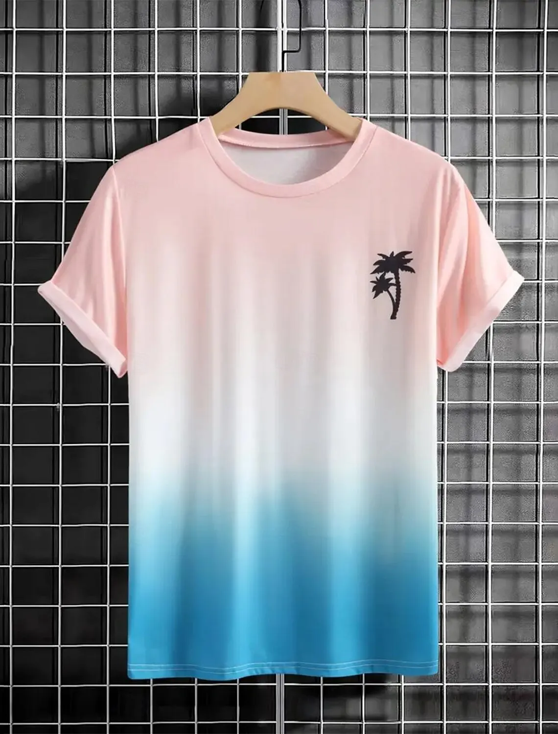 

T shirt Tee Gradient Coconut Tree Crew Neck Clothing Apparel 3D Print Outdoor Street Short Sleeve Fashion Men's T shirt Summer