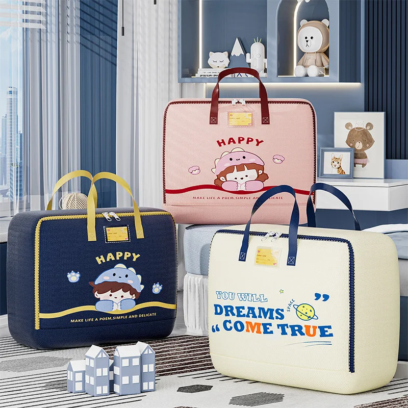 

Large Capacity Quilt Storage Bag Simple Children Kindergarten Bedding Organizer Home Portable Luggage Moving Packing Pouch Items