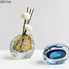 Thick Crystal Glass Vase Irregular Hydroponic Vases Small Mouthed Vase Decorative Vases Flower Arrangement Flowers Vessels 1