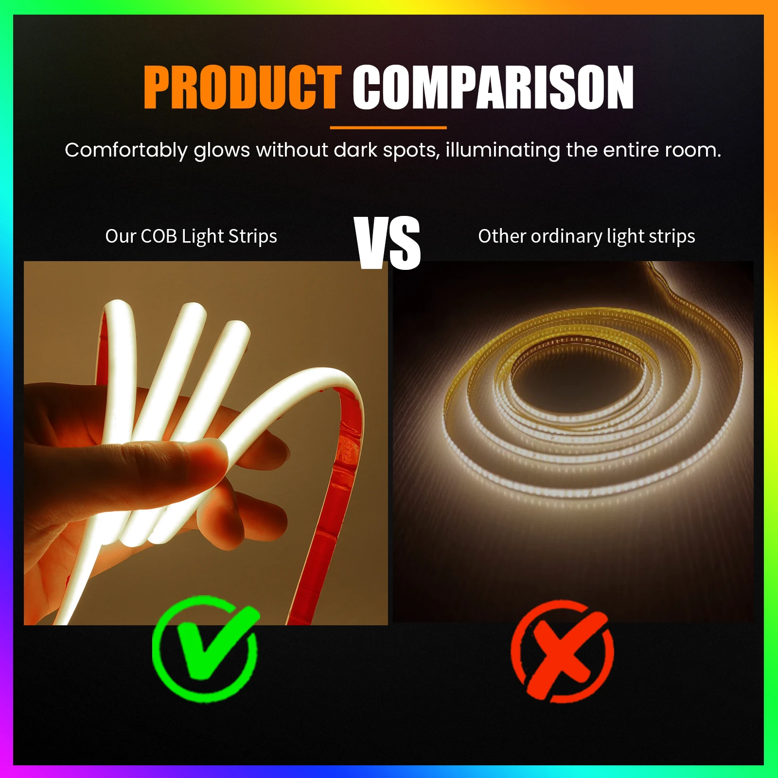 DC 12V COB LED Strip Neon Light IP68 Waterproof S8be45776546349b29a52614604bfa60d8