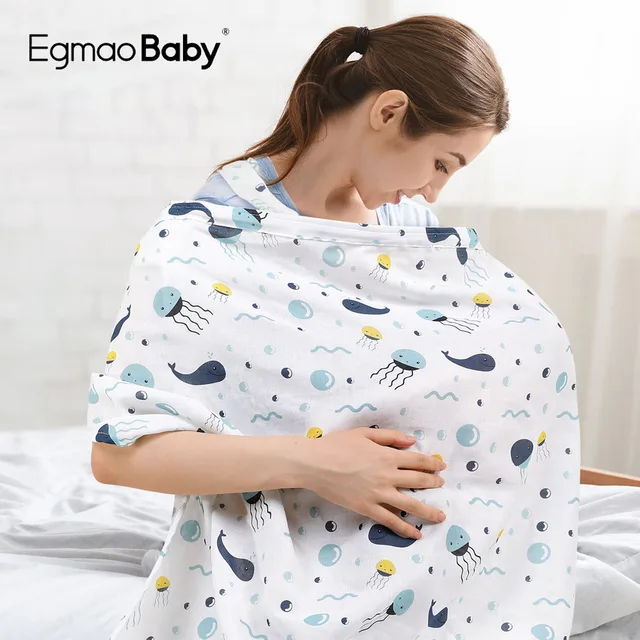Nursing Cover,Infinity Soft Breastfeeding Cotton for Babies 100% Muslin Cotton for Mother Nursing Apron for Breastfeeding