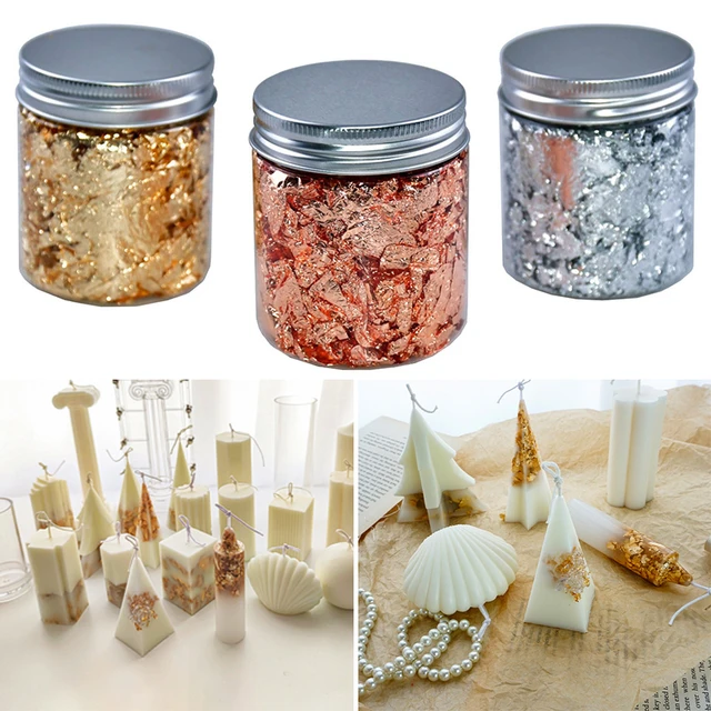 Bulk Wax Candle Making, Gold Foil Candle Making, Silver Foil Candle