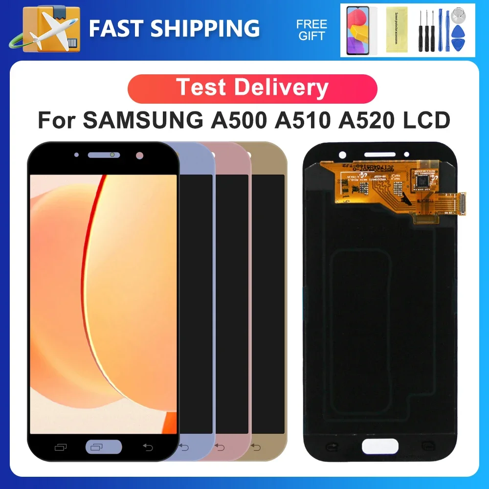 A5 2015 2016 2017 5,2 'для Samsung 5,0' для A500 A510 A520 ЖК-дисплей сенсорный экран дигитайзер в сборе Замена