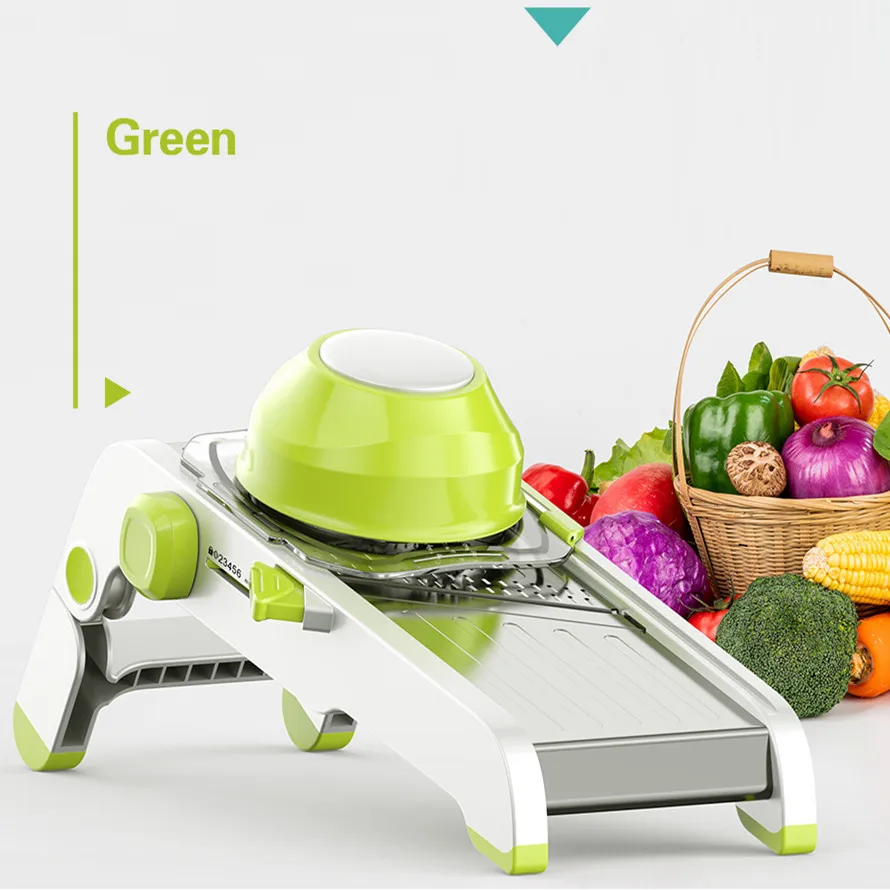 Multifunctional Vegetable Cutter Shredders Slicer With Basket Fruit Potato  Chopper Carrot Grater Slicer Mandoline For Kitchen - Fruit & Vegetable  Tools - AliExpress