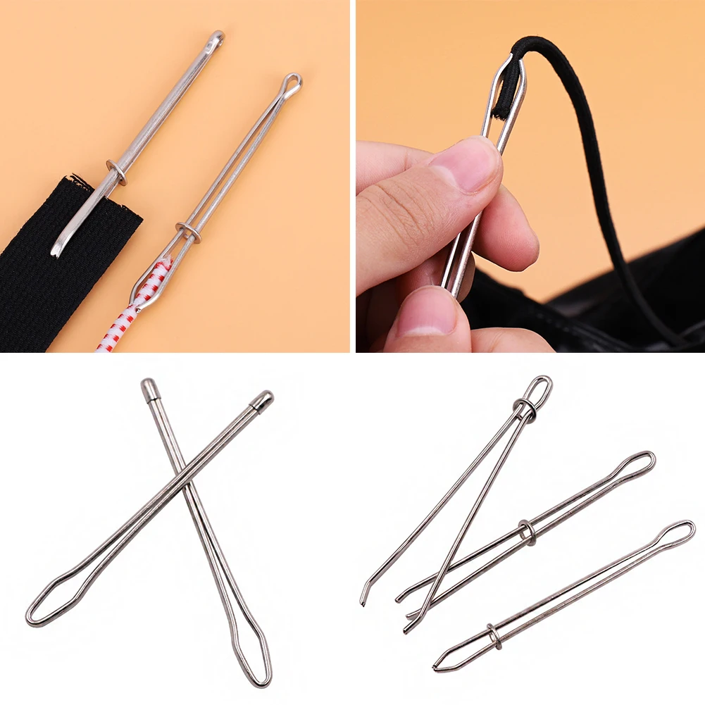 

1pcs High Quality Garment Clips Sewing DIY Tools Elastic Band Tape Punch Cross Stitch Threader Wear Elastic Clamp (Wear Rope)