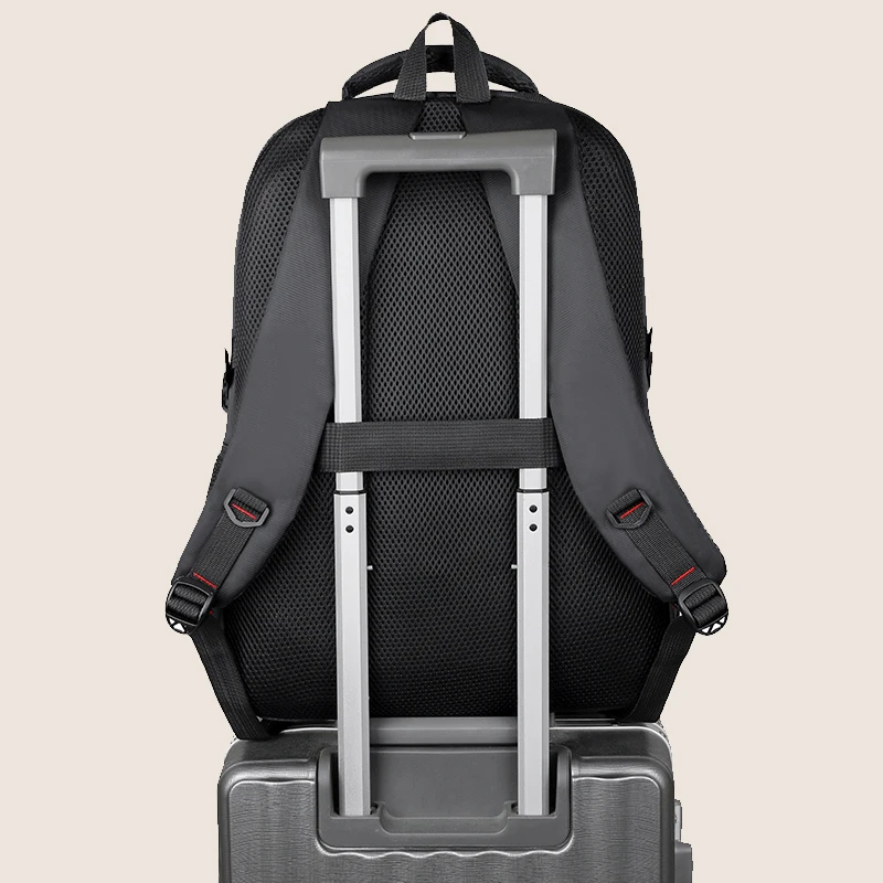 Durable men's commuting backpack - a stylish travel backpack suitable for university use, with large capacity, adjustable should