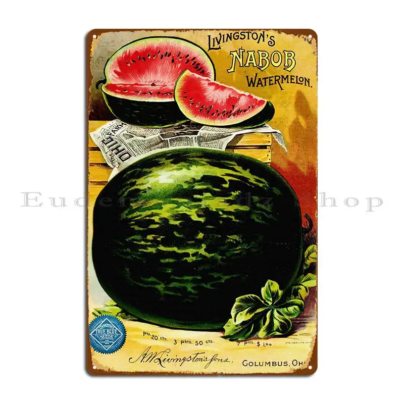 

Watermelon Retro Metal Sign Designer Wall Cave Garage Plaques Cinema Pub Tin Sign Poster