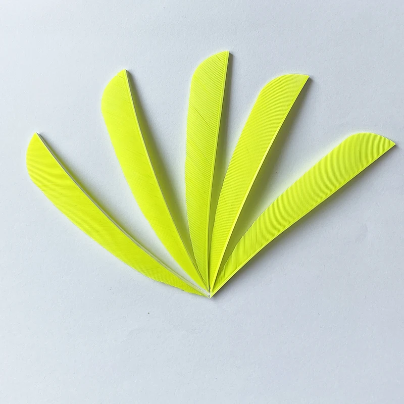 50 Pack 4" Arrow Natural Tureky Feathers Archery Fletching Left Wing Vanes Hunting Target Shooting Accessories DIY 4 Inch archery arrow feathers